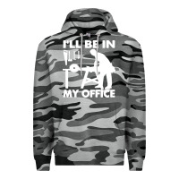 Slate Camo i'll be in my office carpenter woodworking Premium Hoodie - linhVisuals