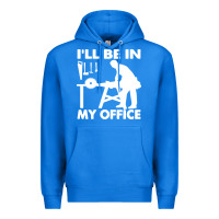 True Royal i'll be in my office carpenter woodworking Premium Hoodie - linhVisuals