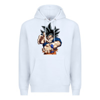 White goku utra instinct Premium Hoodie - linhVisuals