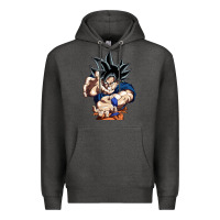 Charcoal Heather goku utra instinct Premium Hoodie - linhVisuals
