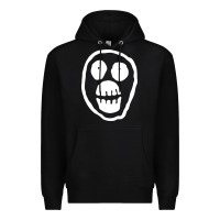 Black the mighty boosh monkey skull Premium Hoodie - linhVisuals