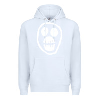 White the mighty boosh monkey skull Premium Hoodie - linhVisuals