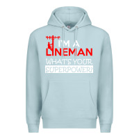 Blue Mist im a lineman whats your superpower Premium Hoodie - linhVisuals