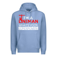 Colony Blue im a lineman whats your superpower Premium Hoodie - linhVisuals