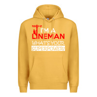 Mustard im a lineman whats your superpower Premium Hoodie - linhVisuals