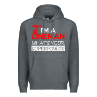 Rock im a lineman whats your superpower Premium Hoodie - linhVisuals