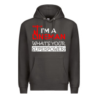 Smoke im a lineman whats your superpower Premium Hoodie - linhVisuals