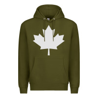Army Green canada maple Premium Hoodie - linhVisuals