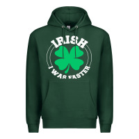 Sports Green irish i was faster Premium Hoodie - linhVisuals