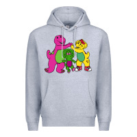 Heather Grey barney legendary Premium Hoodie - linhVisuals