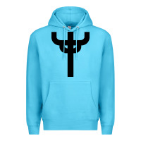 Ocean Blue red-judas-priest cross Premium Hoodie - linhVisuals