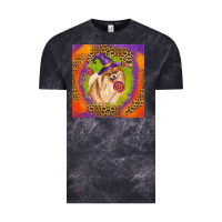 Cloud Black Halloween Pomeranian Dog Vintage Tee - LillyAllenDesigns