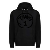 Black thing 1 thing 2 buddies lover Premium Hoodie - linhVisuals