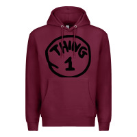 Burgundy thing 1 thing 2 buddies lover Premium Hoodie - linhVisuals