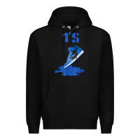 Black 1 retro high og dark marina blue tee shoes dripping got em t shirt Premium Hoodie - linhVisuals