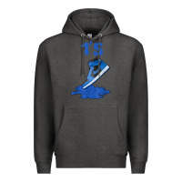 Charcoal Heather 1 retro high og dark marina blue tee shoes dripping got em t shirt Premium Hoodie - linhVisuals