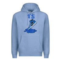 Colony Blue 1 retro high og dark marina blue tee shoes dripping got em t shirt Premium Hoodie - linhVisuals
