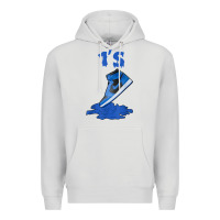 Dove Grey 1 retro high og dark marina blue tee shoes dripping got em t shirt Premium Hoodie - linhVisuals