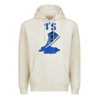 Oatmeal Heather 1 retro high og dark marina blue tee shoes dripping got em t shirt Premium Hoodie - linhVisuals