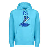 Ocean Blue 1 retro high og dark marina blue tee shoes dripping got em t shirt Premium Hoodie - linhVisuals