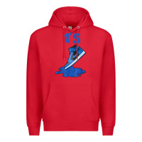 Red 1 retro high og dark marina blue tee shoes dripping got em t shirt Premium Hoodie - linhVisuals