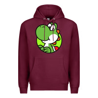 Burgundy Cartoon Yoshi Premium Hoodie - linhVisuals