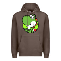 Coffee Cartoon Yoshi Premium Hoodie - linhVisuals