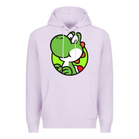 Lilac Cartoon Yoshi Premium Hoodie - linhVisuals