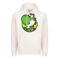 Pale Pink Cartoon Yoshi Premium Hoodie - linhVisuals