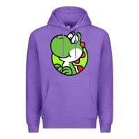 Purple Cartoon Yoshi Premium Hoodie - linhVisuals