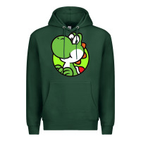 Sports Green Cartoon Yoshi Premium Hoodie - linhVisuals