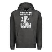 Charcoal Heather kill yourself classic foamy the squirrel Premium Hoodie - linhVisuals