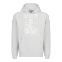 Dove Grey kill yourself classic foamy the squirrel Premium Hoodie - linhVisuals
