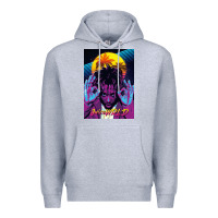 Heather Grey concert wrld Premium Hoodie - linhVisuals