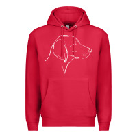 Cardinal weimaraner t  shirt weimaraner dog line art Premium Hoodie - linhVisuals