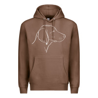 Chestnut weimaraner t  shirt weimaraner dog line art Premium Hoodie - linhVisuals