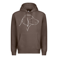 Coffee weimaraner t  shirt weimaraner dog line art Premium Hoodie - linhVisuals