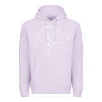 Lilac weimaraner t  shirt weimaraner dog line art Premium Hoodie - linhVisuals