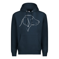 Navy weimaraner t  shirt weimaraner dog line art Premium Hoodie - linhVisuals