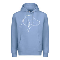Colony Blue weimaraner t  shirt weimaraner dog line art Premium Hoodie - linhVisuals