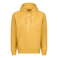 Mustard weimaraner t  shirt weimaraner dog line art Premium Hoodie - linhVisuals