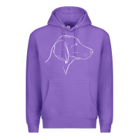 Purple weimaraner t  shirt weimaraner dog line art Premium Hoodie - linhVisuals