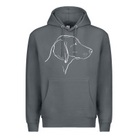 Weimaraner T  Shirt Weimaraner Dog Line Art Premium Hoodie | Teevron
