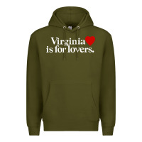 Army Green VIRGINIA IS FOR LOVERS Premium Hoodie - linhVisuals