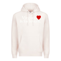 Pale Pink VIRGINIA IS FOR LOVERS Premium Hoodie - linhVisuals