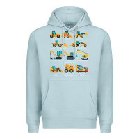 Blue Mist construction excavator vehicle boys builder heavy equipment t shirt Premium Hoodie - linhVisuals