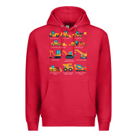 Cardinal construction excavator vehicle boys builder heavy equipment t shirt Premium Hoodie - linhVisuals