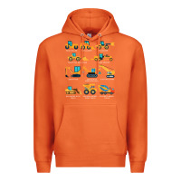 Carrot construction excavator vehicle boys builder heavy equipment t shirt Premium Hoodie - linhVisuals