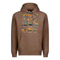 Chestnut construction excavator vehicle boys builder heavy equipment t shirt Premium Hoodie - linhVisuals