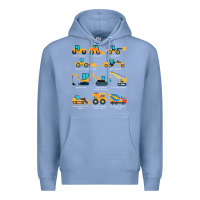 Colony Blue construction excavator vehicle boys builder heavy equipment t shirt Premium Hoodie - linhVisuals